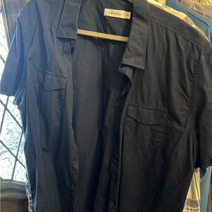 Calvin Klein Men's Dark Blue Button Down Shirt